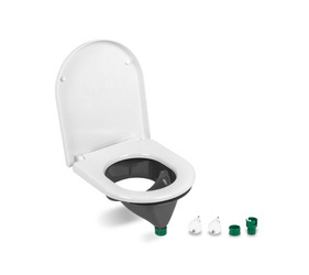 Composting toilet insert (grey) & plastic seat TROBOLO