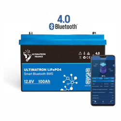 100 Ah ULTIMATRON LiFePO4 battery Smart BMS 12.8V