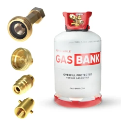 GasBank LS 11 kg - Light steel LPG Refillable Gas Cylinder with ACME adapter