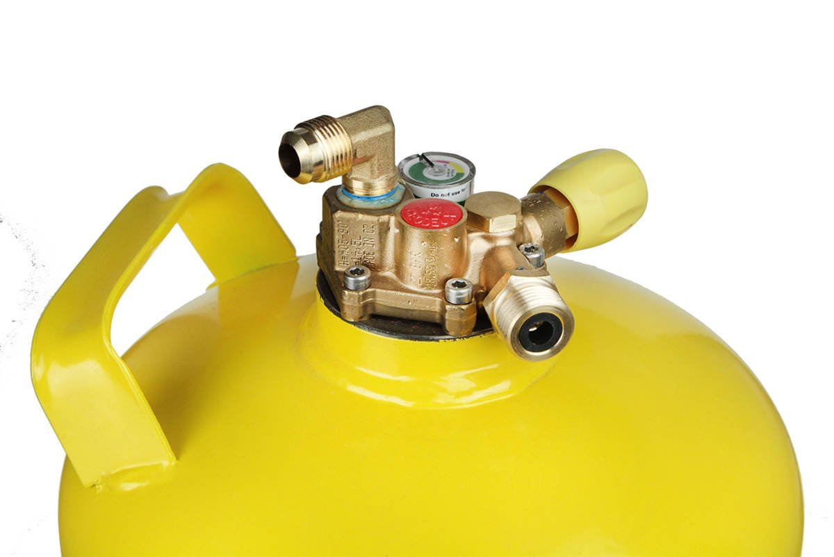 Gaslow Yellow 2.7kg Refillable LPG Cylinder Motorhome & Home gas