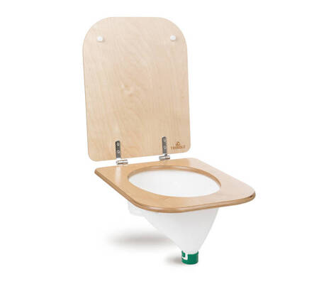 Composting toilet insert (white) & toilet seat TROBOLO