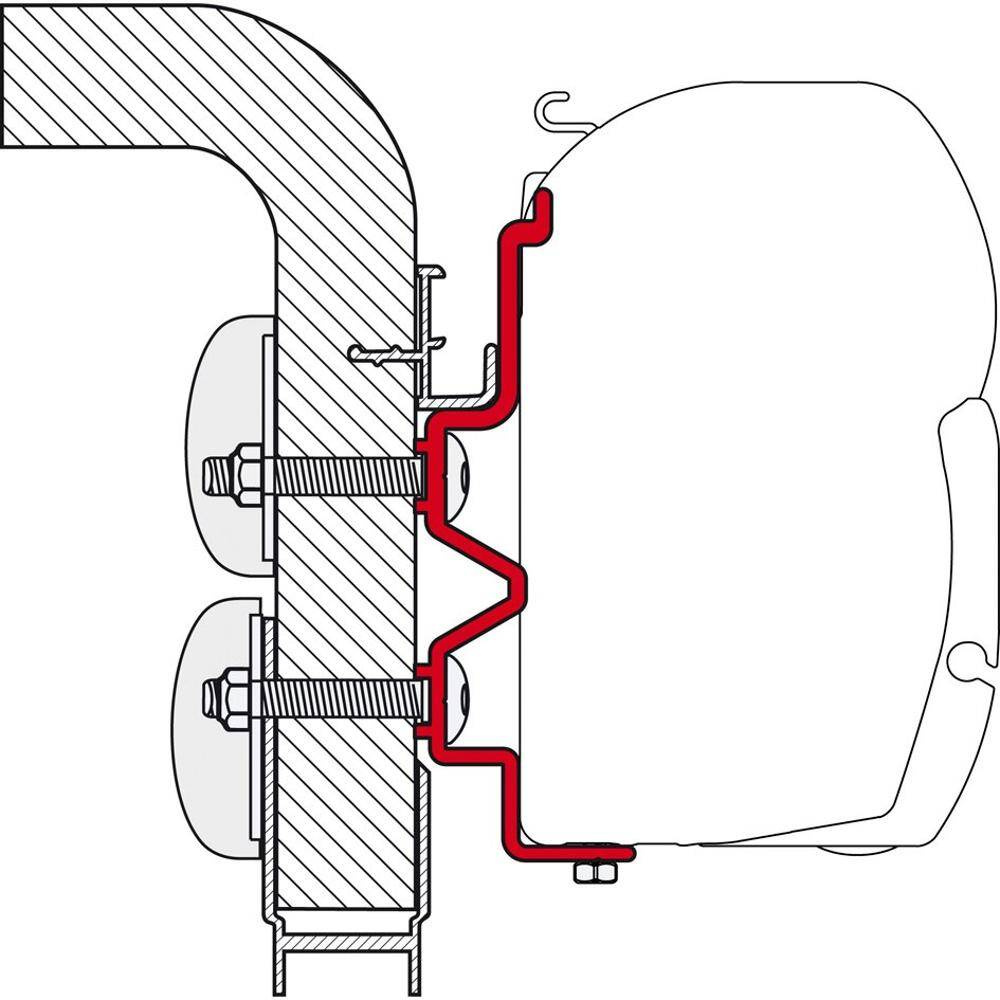 Adapter do markiz Fiamma 300cm do Hobby, Hymer płaska ściana