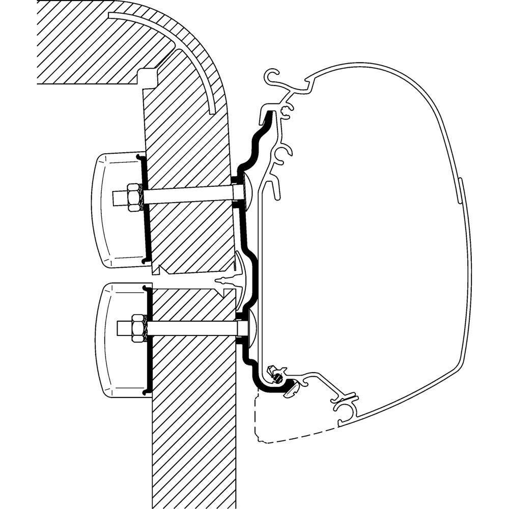 Adapter Thule do markizy Omnistor serii 5 i 8 na Hymer Exsis / Hymer Camp od 2012, długość 4,5 m