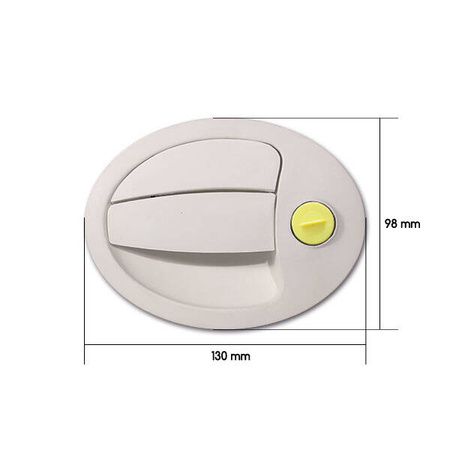 Small oval external handle