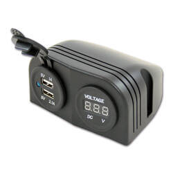 Support 2 USB and voltmeter - 5 V
