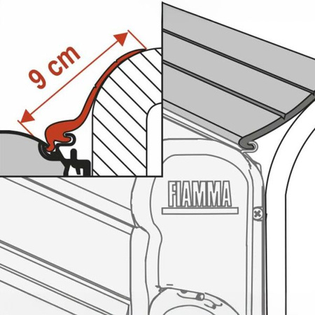 Fiamma taśma uszczelniająca do markiz Rain Guard L 3 m na ścianę