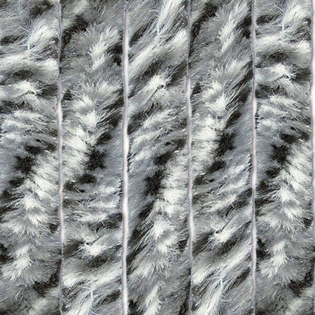 Chenille curtain mix white/grey - 56 x 200 cm