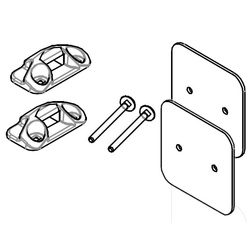 BR-SYSTEMS Zestaw montażowy górny Szary dla wyciągu rowerowego 2 sztuki