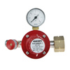 GOK Regulator ciśnienia gazu 3/8'’ z manometrem i SBS, od 1 do 4 barów, gwint lewy - 14kg/h