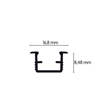 LED holder profile with cover