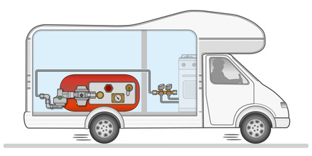 GOK Reducer for underslung tanks 105° 30mbar Caramatic DriveOne CS