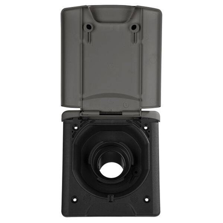 FAWO Gniazdo wlewu wody na ścianę boczną antracyt z klapką magnetyczną, wąż ø 40 mm - kamper