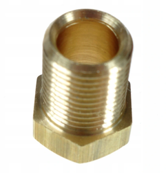 Olive compression screw d-8 M12x1, brass - for 8 mm gas pipe compression fittings, 14 mm hex
