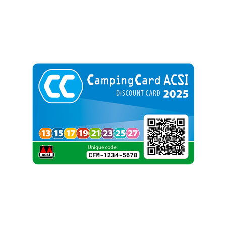 Karta rabatowa ACSI CampingCard 2025 z przewodnikami (ang)