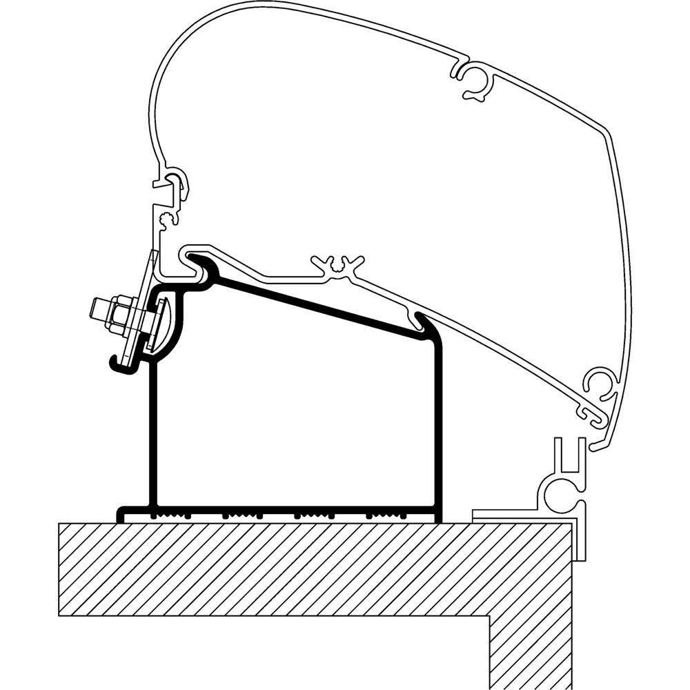 Adapter dachowy do przyczep kempingowych Adria od 2015 do TO serii 6 i 9
