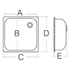 Stainless steel sink - 355 x 260 mm - LA1401