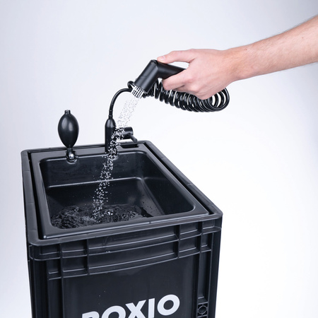 BOXIO WASH PLUS - Mobilna umywalka z prysznicem kempingowym