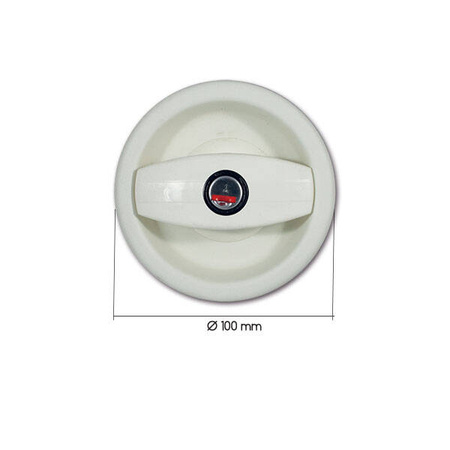 Complete Europa lock white with right handle in packaging