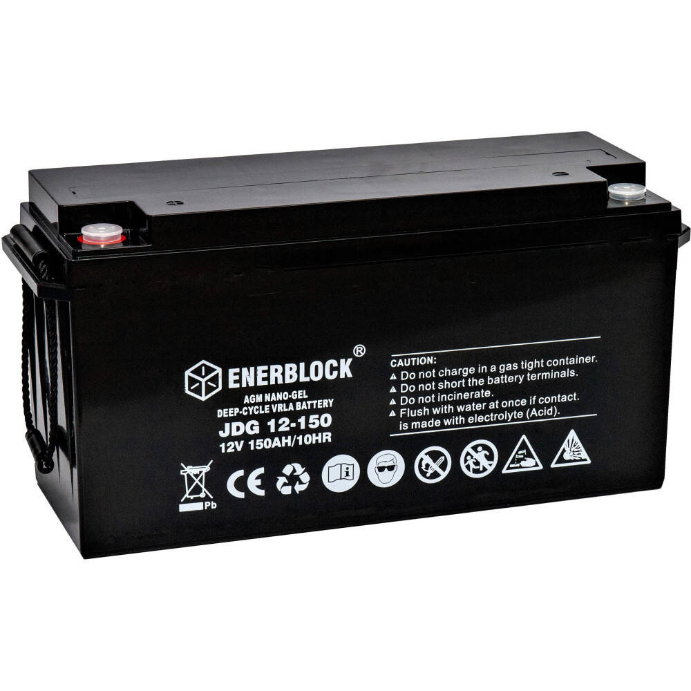 Akumulator kwasowo-ołowiowy ENERBLOCK AGM-GEL Hybrid 12V, 150AH Seria JDG