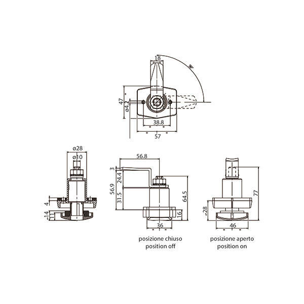 Zamek Zadi Push Lock 1050 - widok 2