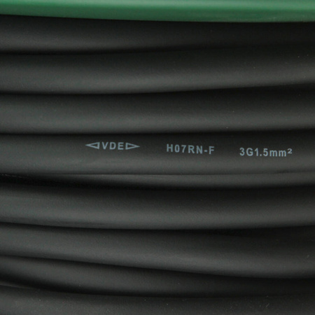 Przedłużacz kempingowy neopren CEE Schuko 25m z korbką, IP44