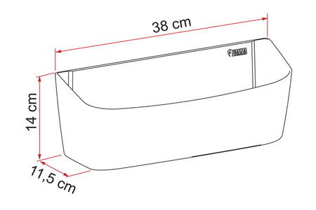 Tacka Pocket Plus Tray M 380mm Kremowo-biała