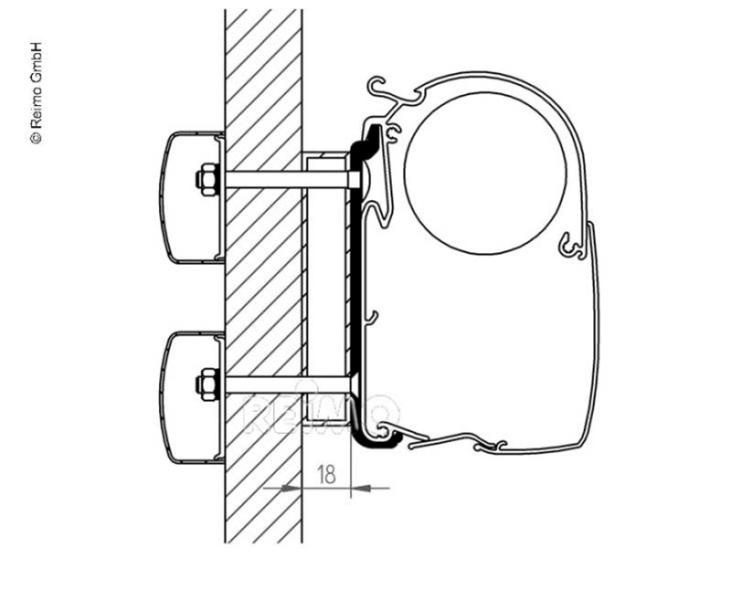 Adapter markizy Omnistor 8000 300-400cm do Dethleffs Globebus