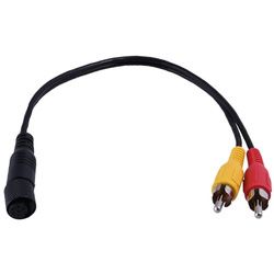 Adapter kamery, gniazdo 6-stykowe na 2 wtyczki typu cinch