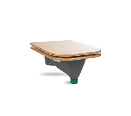 Composting toilet insert (grey) & toilet seat TROBOLO
