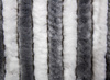 Carbest Chenille door curtain 56 x 205 cm, white/grey - for caravan and motorhome doors, keeps out insects and draughts