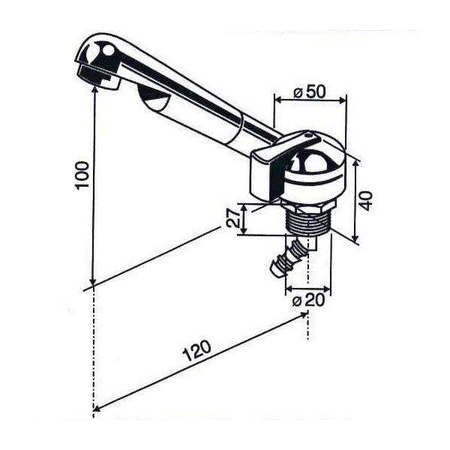Kran do kampera Keramik Mono Reich - matowy chrom