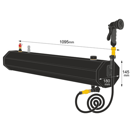 Zbiornik na wodę z prysznicem Yolco 18L WT18