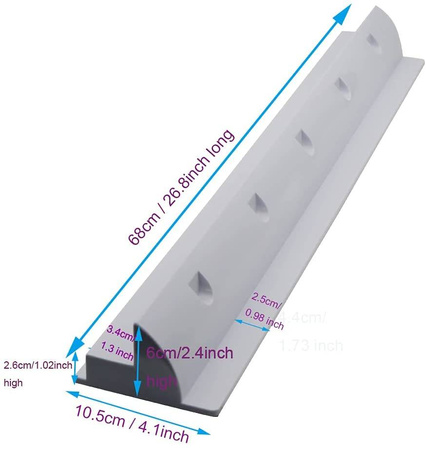 Sunbank Uchwyty boczne paneli solarnych 680 mm białe - 2 szt.
