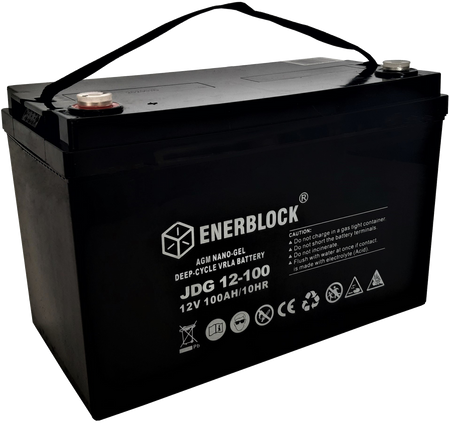 100AH Battery JDG-AGM-GEL Hybrid ENERBLOCK 12V