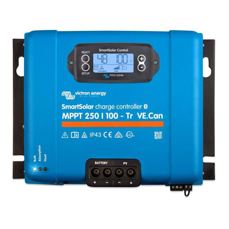 Victron SmartSolar MPPT 250/100-Tr VE.Can regulator solarny 100 A, 12/24/48 V, Bluetooth