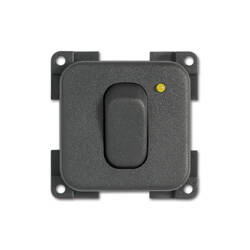 Przełącznik 12 V z diodą LED - żółty / szary