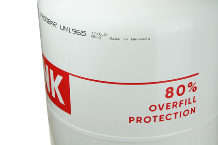 GasBank LS 11 kg - Light steel LPG Refillable Gas Cylinder + LPG filling adapter DISH