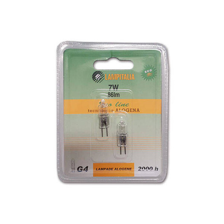 Pair of G4 halogen bulbs - 7 W