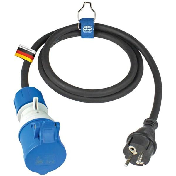 Adapter AS Schwabe z Schuko na CEE z diodą LED - długość 1.5m