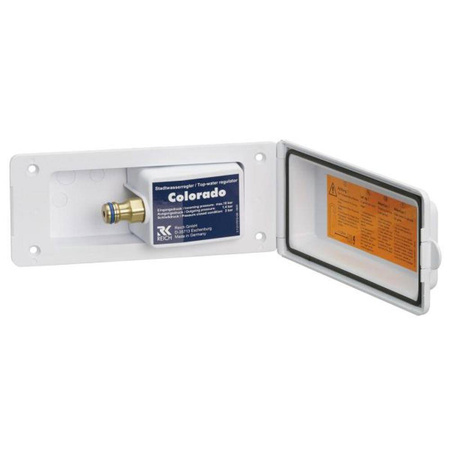 Reich Colorado city water connection with 0.7 bar pressure regulator and non-return valve, white - motorhome and caravan