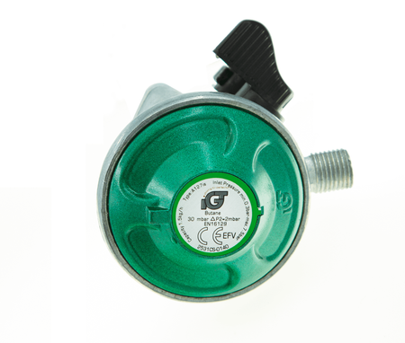 IGT Reduktor 30 mbar 1/4 LH z szybkozłączką Quick-on Klik-on