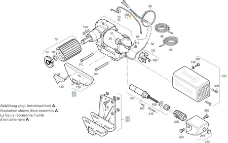 Zespół wrzeciona kablowego B dla Mover TE/H TE/SE R/H SE R/TE R/H TE R/TE R4/SE/H SE