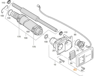External part of the wall fireplace for Combi, anthracite