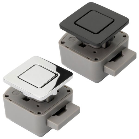 Confurn Zamek meblowy push-to-open R-EVOLUTION Square matowy czarny 14,5-19 mm - meble kampera