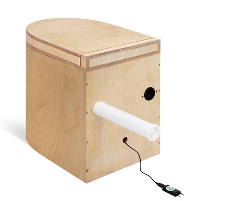 TROBOLO LunaBlœm - pre-oiled wooden composting toilet with rounded front