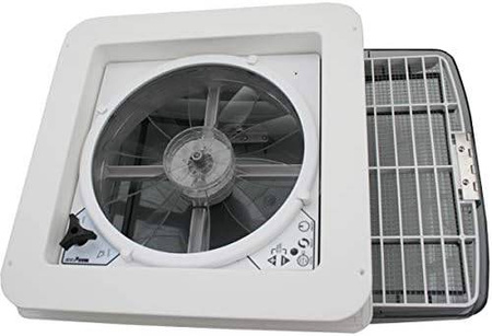 MaxxFan Deluxe zdalnie sterowany wentylator dachowy, świetlik do kampera, przezroczysty, 40x40cm