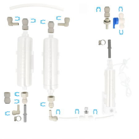 Installation set for drinking water treatment L (UV/activated carbon/lime)