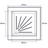 Plastic shower tray - 500 x 500 x 50 mm