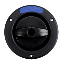 Okrągły wlew świeżej wody do zbiornika z zamkiem STS - czarny