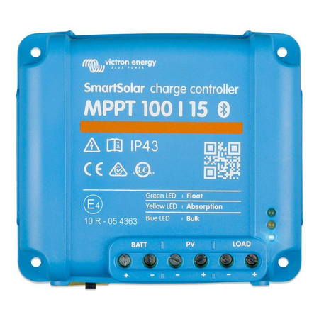 Solar charge controller SmartSolar MPPT 100/15 w. Bluetooth